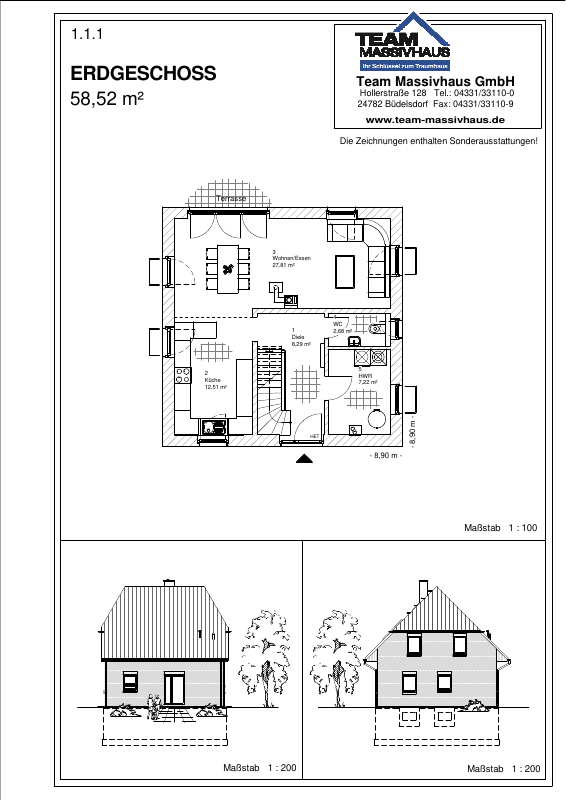 Originaler TEAM-Grundriss als Planungsbeispiel